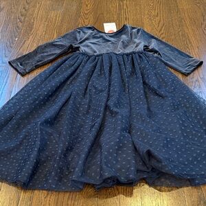 Elegant Navy Blue Kids Casual Dress